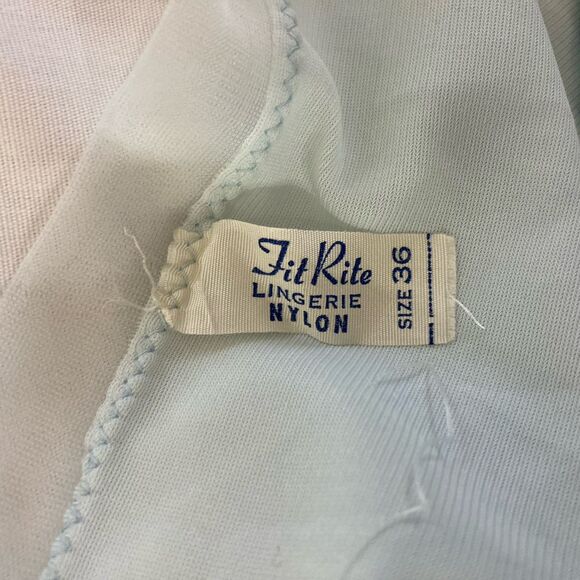 Vintage Fit Rite Chiffon Satiny Nightgown Nylon Braided Trim Fit Rite - Picture 15 of 16